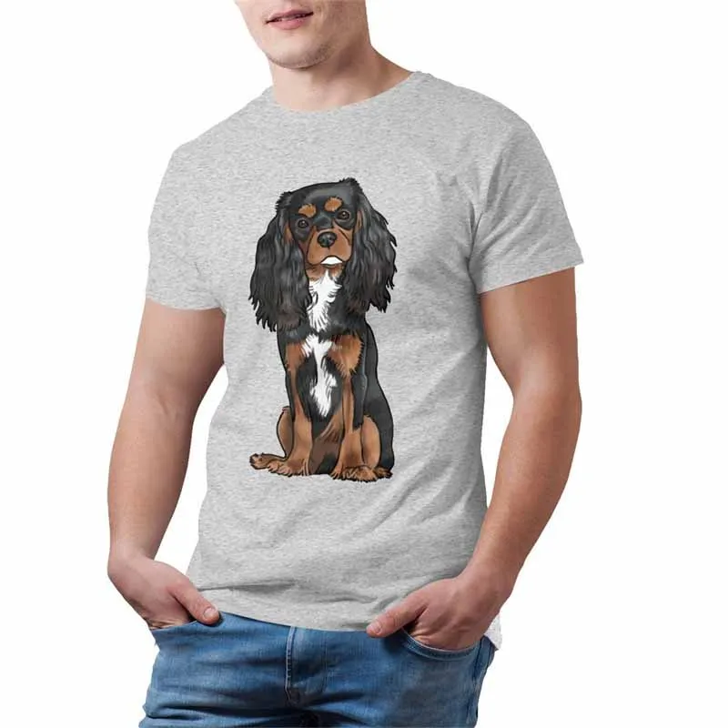 Spaniel Puppy Tshirts Cavalier King Charles Spaniel T Shirt Graphic Funny Tee Shirt Beach Mens Tshirt Streetwear