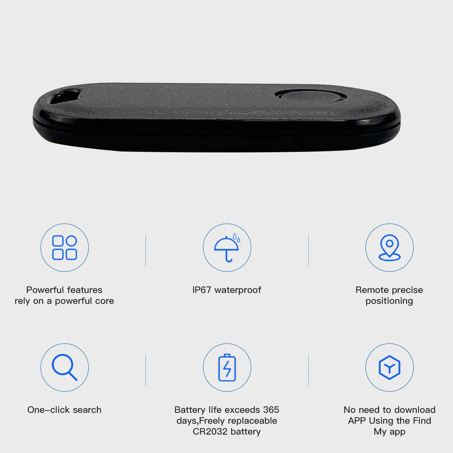 AIYATO Smart Bluetooth GPS Tracker Works with Apple Find My APP Tags Anti Lost Reminder Device MFI Rated Locator Pet Kids Finder