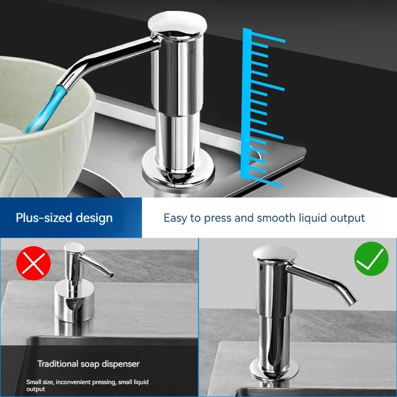 Kitchen Sink Soap Dispenser Cleaning Precision Press Extractor Extender Home Sink Detergent Press Lengthening Tube