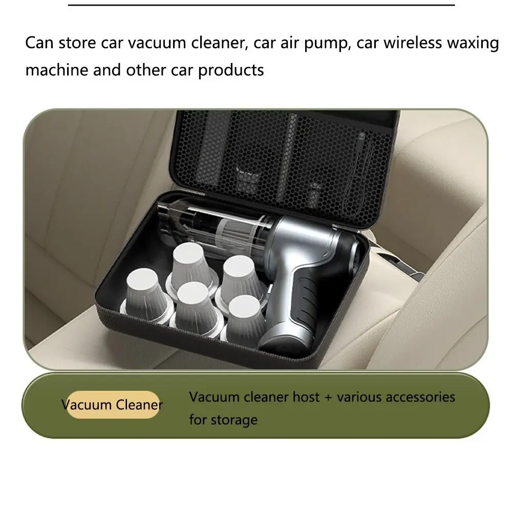 

Large Capacity Car Vacuum Cleaner Storage Bag Zipper Closure Waterproof Zipper Storage Box Eva Hard Shell Shockproof