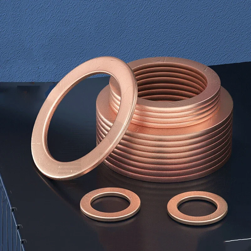 

Copper Flat Washers M27 M30 M33 M36 M42 M45 M48 M50 M60 O-Ring Seal Plain Spacer Gasket For Fastener Hardware Accessories