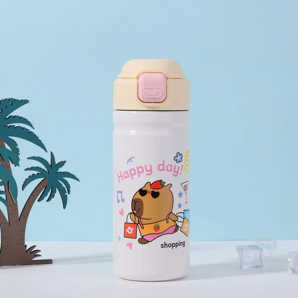 

Portable 316 Stainless Steel Insulated Cup Bowknot Solid Color Vacuum Mug 450ml Handle Thermal Car Coffee Cup Gifts