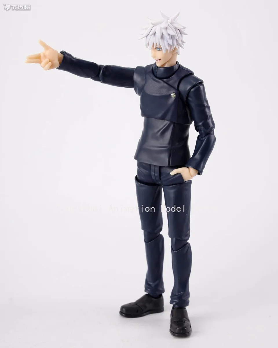 متوفر في المخزون بانداي S.H.Figuarts SHF SATORU GOJO طوكيو Jujutsu المدرسة الثانوية أطقم منمذجة أنيمي عمل مقاتلة الانتهاء نموذج هدية