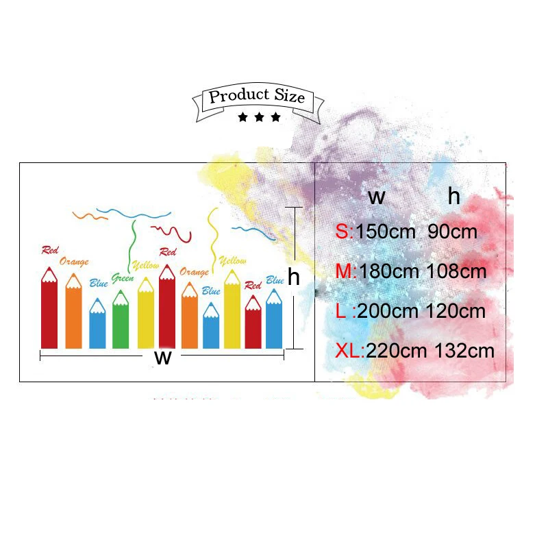 3D Cartoon Acrylic Wall Stickers, Colored Pencils, Kids Room, Living Room, Kindergarten, DIY Art, Home Decor