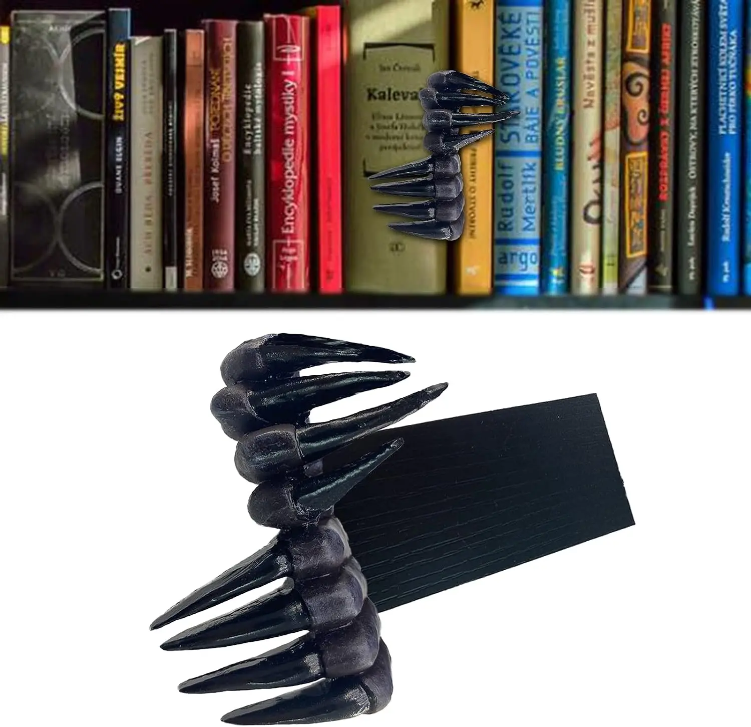 Creepy Thriller Devils Hand Bookmark Cool Demon Claw Resin 3D Bookmark Horror Monster Hands Bookmark for Book Lovers Gifts