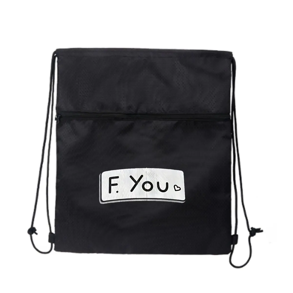 

F. You Tagname Черная повседневная сумка на шнурке вмещает кошелек для телефона и многое другое