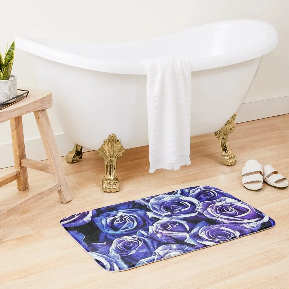 

Mansun - Purple Roses (Strip) Bath Mat Carpet In The Bathroom Foot Bathroom DoorEntrance Door Mat