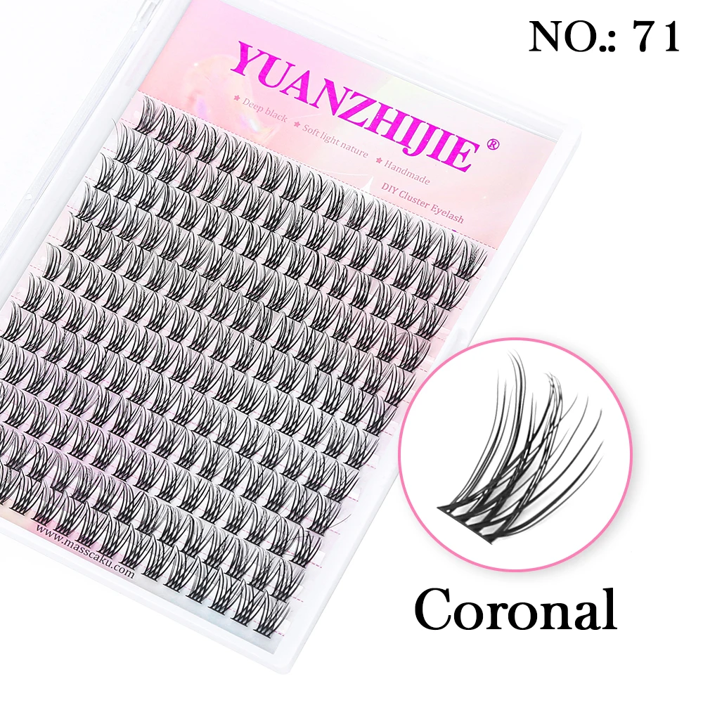 12 lijnen Super Pluizige YUANZHIJIE DIY Wimpers Cluster Individuele wimper Trossen Premium Materiaal Multi Puntige Natuurlijke Wimper