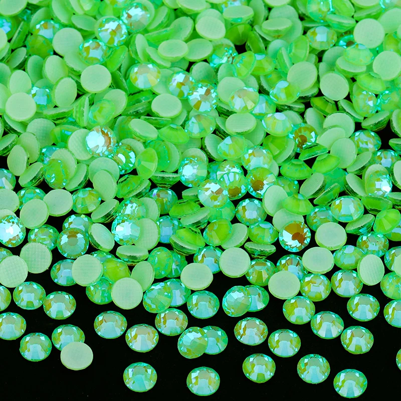QIAO SS6-SS30 Neon Jelly AB Hotfix Strasssteine aus Kristallglas, Flache Rückseite, Glitzersteine für DIY-Bastelarbeiten und Kunst – Detail 5