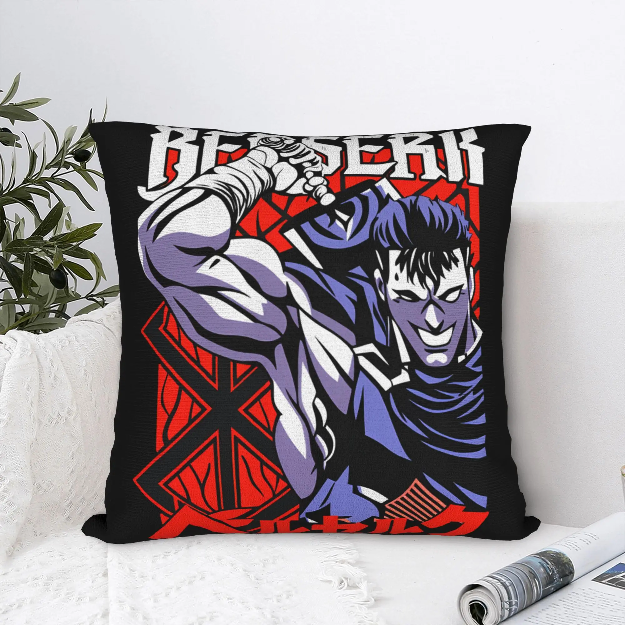 Pillow Cover B-Berserks  Retro Trendy Pillow Case For Sofa Home Decor Pillowcases