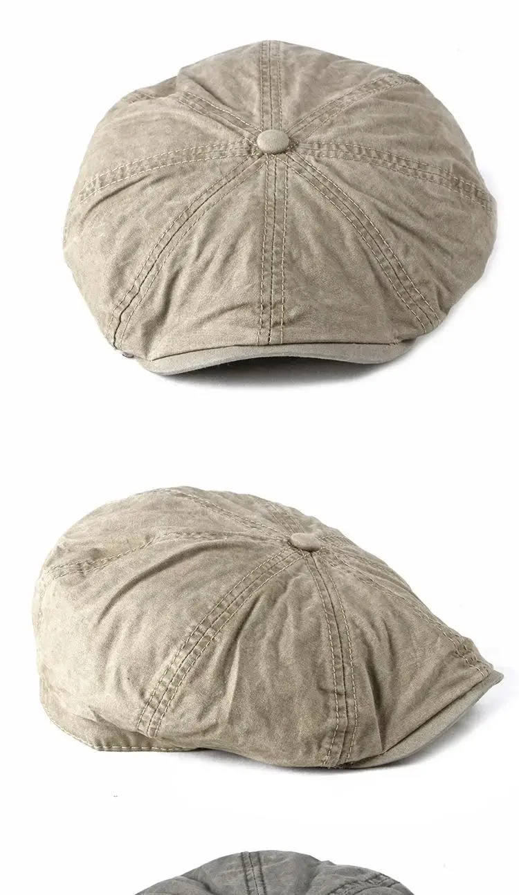 Denim Peaked Cap Herren Damen Baskenmütze Hut neue Mode Zeitungs jungen Kappen Outdoor Streetwear gewaschen lässig Vintage Boina Hüte – Detail 7