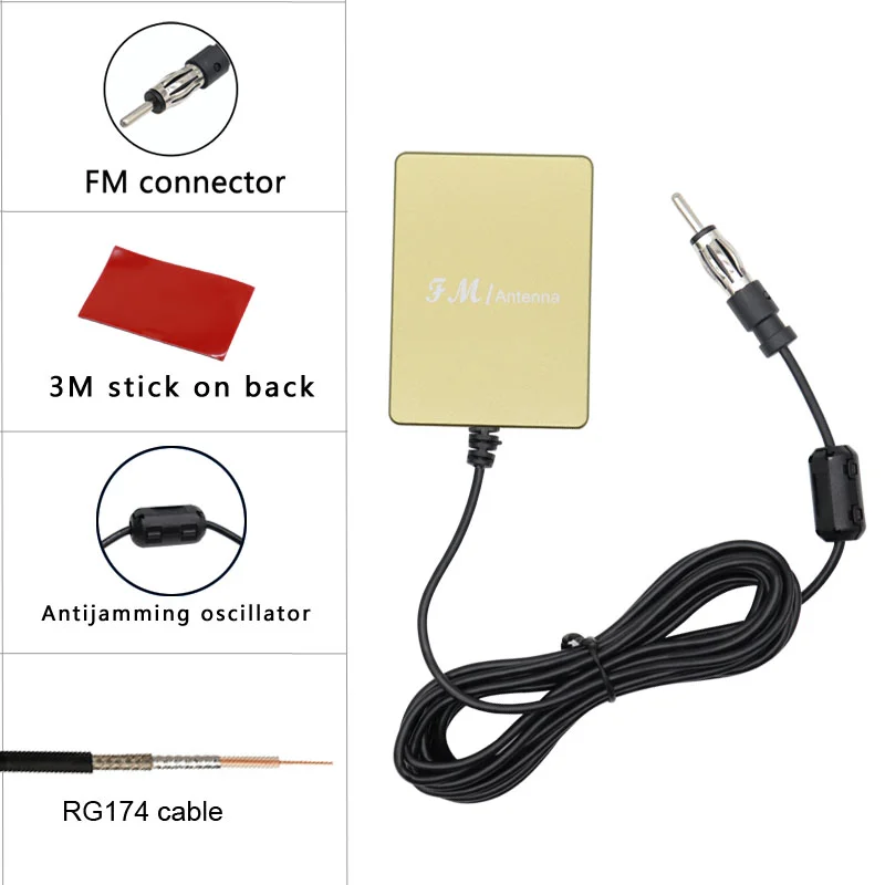 Theater Receiver FM Radio FM 80~108Mhz Dipole Antenna For Stereo Receiver Music System FM Radio Home Stereo Audio Video Home