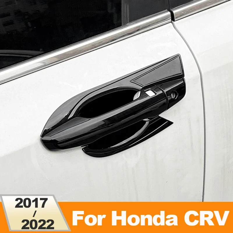

For Honda crv CR-V 2017 2018 2019 2020 2021 2022 ABS Carbon Fiber Car Door Handle Bowl Cover Protection Sticker Accessories