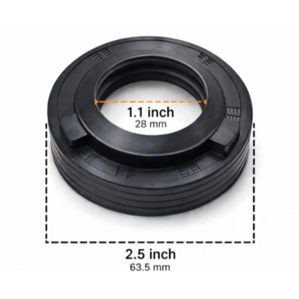 Washing Machine Door Seal Gasket Replacement WH02X10383 for Compatible Models WH02X10032 WH02X1196 Rubber Black 6.35x6.35cm