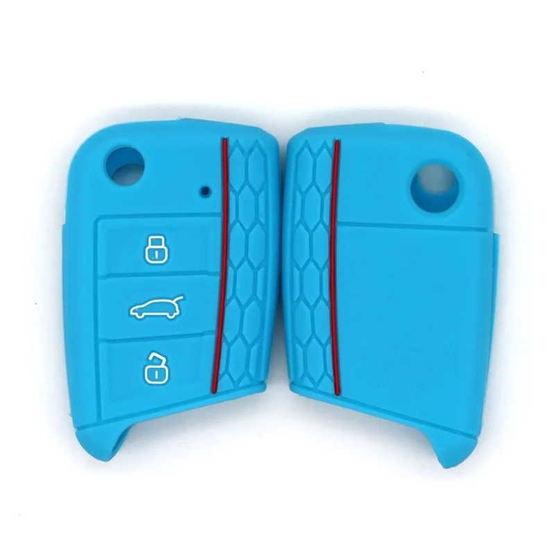 

High-quality shockproof key cover, suitable for Volkswagen old-style Golf, side elastic folding silicone honeycomb key cover