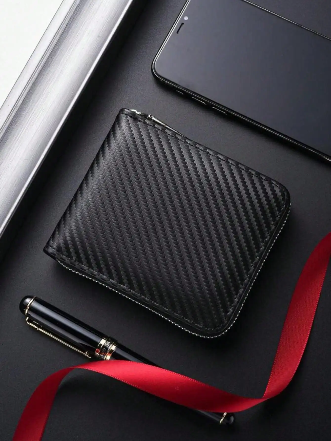 

Fashion Minimalist RFID Wallet for Men Business Casual Multi-card Multifunctional Zipper Wallet Small Wallet Men's Wallets