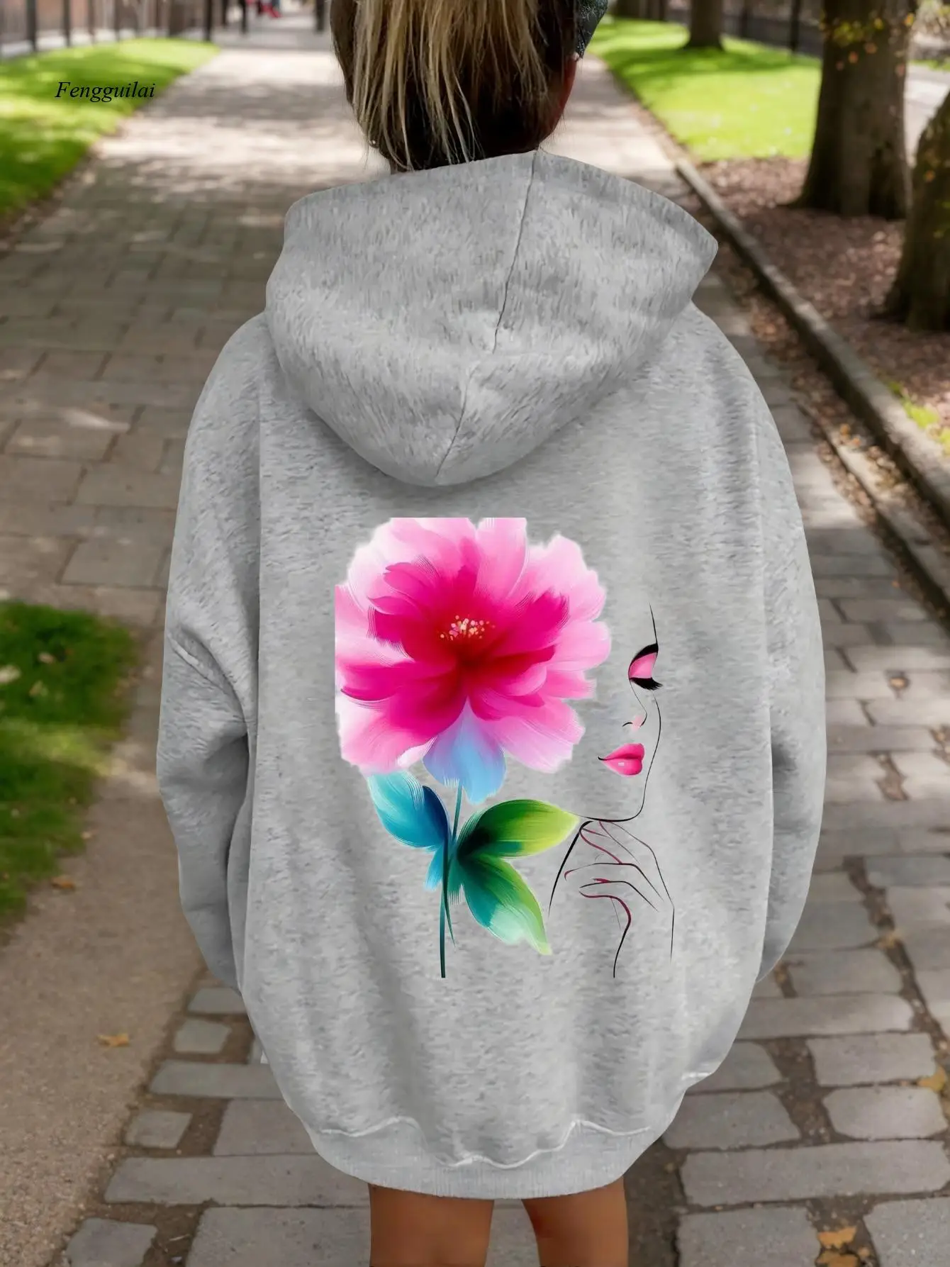 

Осенне-зимняя модная повседневная спортивная толстовка с капюшоном и забавным принтом допамина