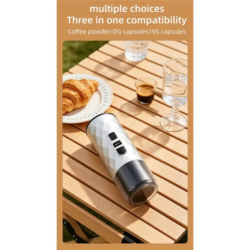 LITE-Capsule Espresso Machine Fully Automatic Portable Coffee Maker Italian Pump Pressure Household Wireless Electric Heating
