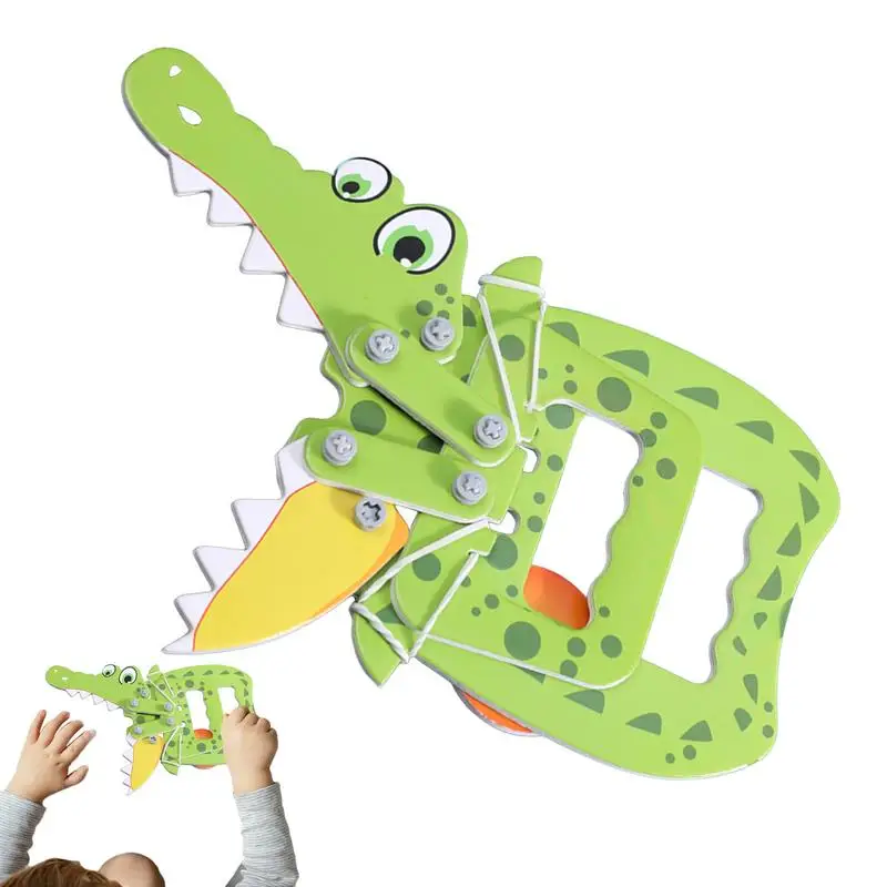 Crocodile Toys Small Classroom Party Favors Alligator Games Animal Models Mechanical Crocodile Toy for School Preschool Kids Boy