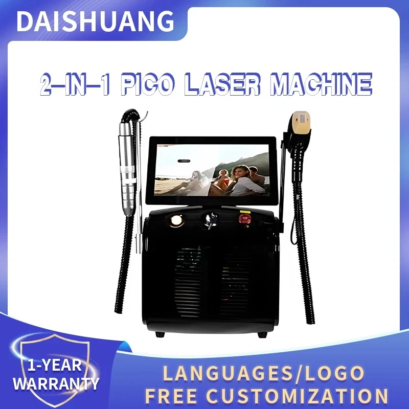 

Newest 2 In 1 Diode Laser Pico 808 Carbon Peeling RF Ipl Nd Yag Picosecond Laser Opt Hair Removal Tattoo Removal Machine