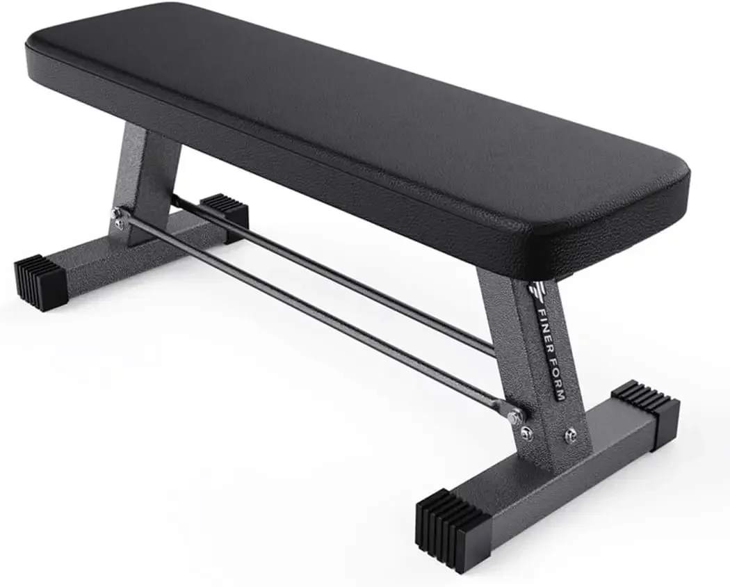 Essential Flat Weight Bench for Your Home Gym – Heavy Duty Workout Bench for Bench Press, Hip Thrusts & Strength Training Exerci