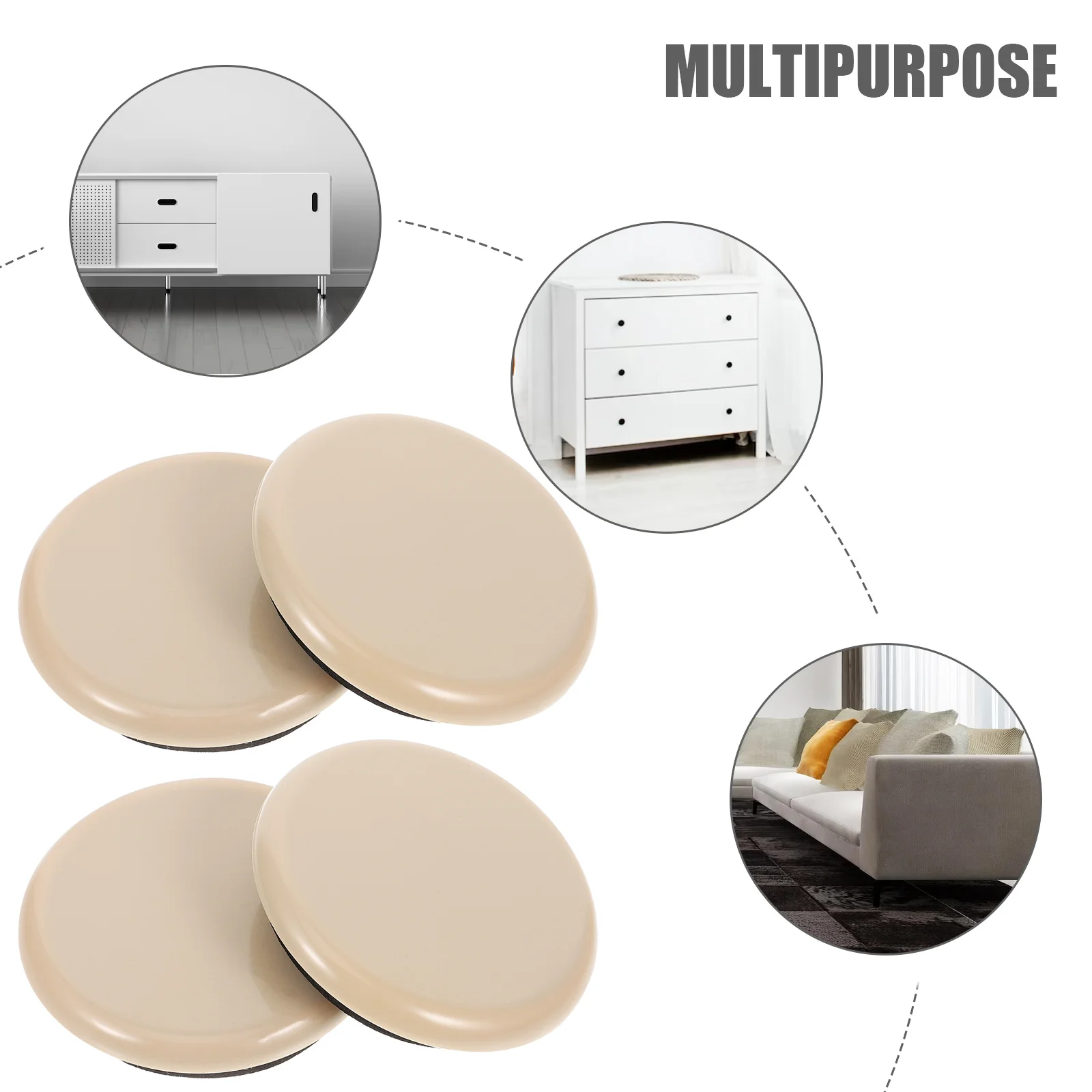 

8pcs Furniture Feet Pads Heavy Duty Chair Sliders For Carpet Hardwood Floors Noise Reducing Anti-Slip Moving Gliders Desk Stool