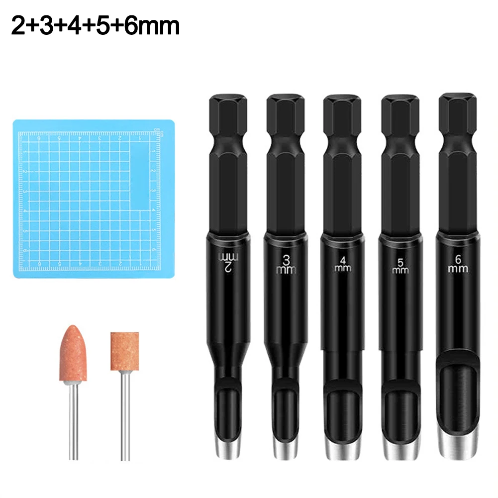 Punzone per pelle Manico esagonale Punzone per cintura con manico 1/4 Adatto per accessori per punzonatura Adattatore per impugnatura esagonale per punzonatura in pelle