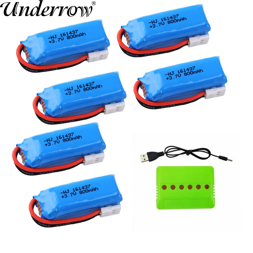 

1 / 2 / 4 / 6pcs 3.7V 800mAh High Capacity Drone Lithium Battery for Syma X50W X60W RC Aircraft Aerial Photography Accessories