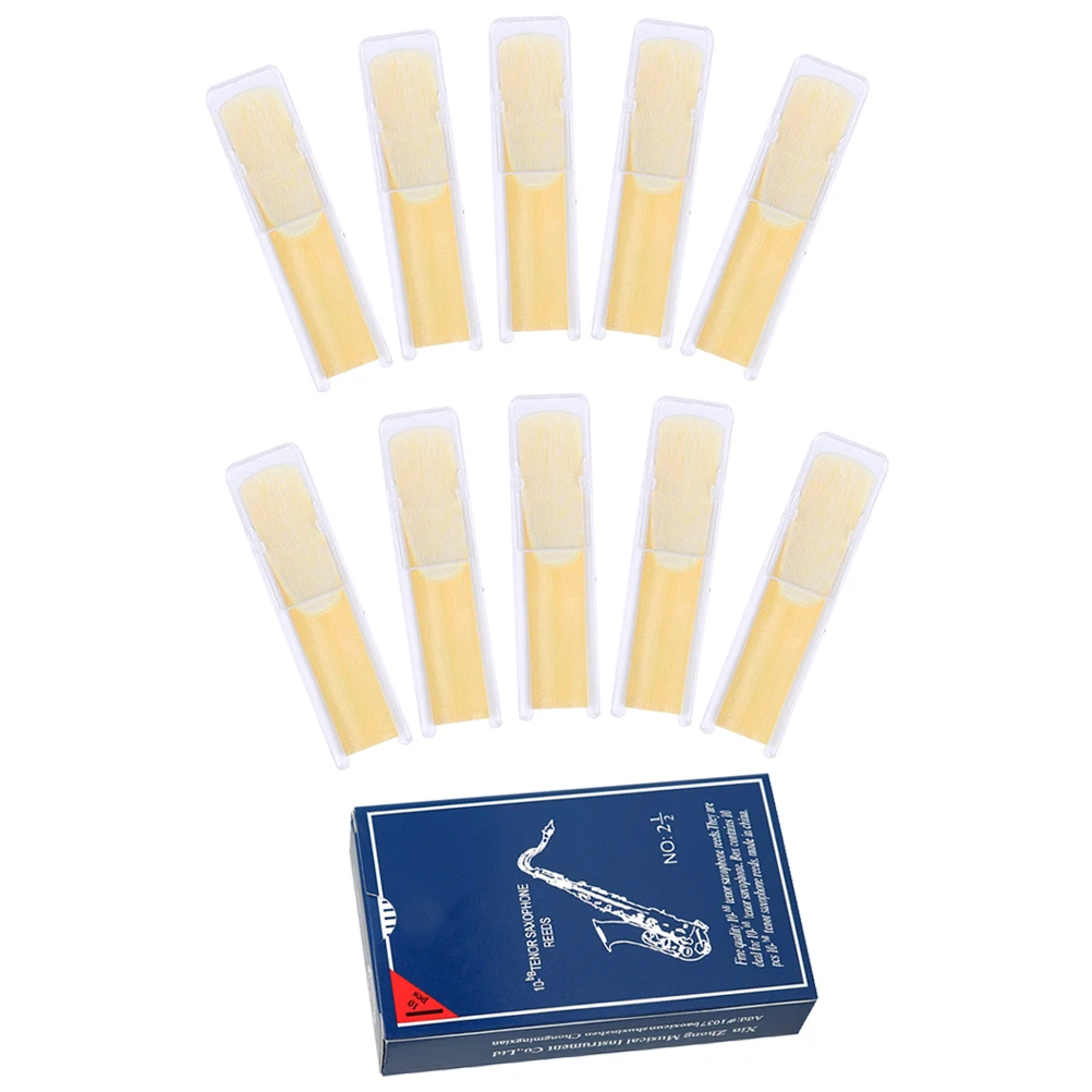 

10 Pcs Saxophone Replacement Alto Reeds Strength 2 5 Traditional Part Clean Easy Mount Safe Storage Long Serve Time