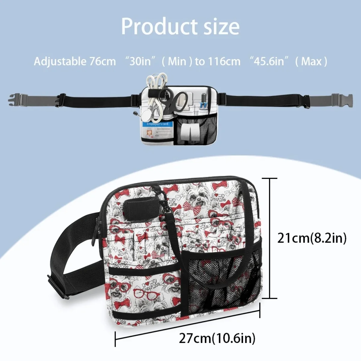 Yorkshire Terrier Sketch Brand Designer Waist Bag For Women for Stethoscopes Emergency Supplies Medical Gear Multiple Pockets