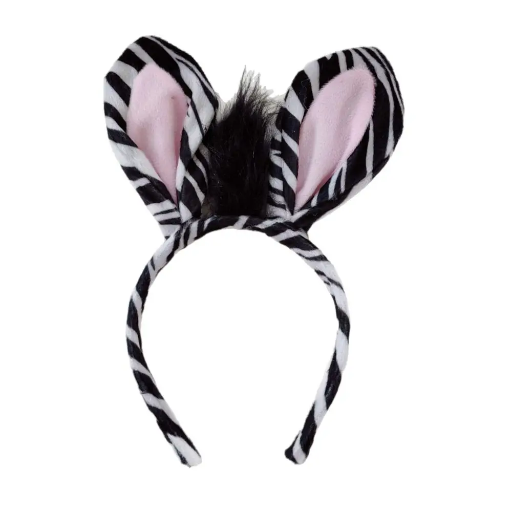 Makeup Props Zebra Headband Set Unique Funny Animal Headband Performance Props Wearable Halloween Headband Animal Dress Up