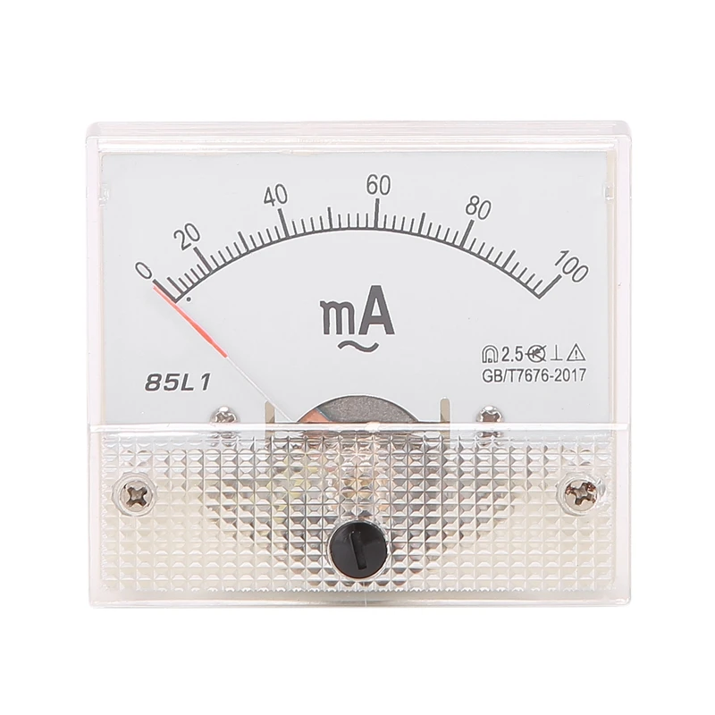 AC 0-ตัวชี้100MA AC แอมป์มิเตอร์แผงกระแสอนาล็อกแอมแปร์มิเตอร์สำหรับกล่องกระจายเรกูเลเตอร์วัดแรงดันฯลฯ