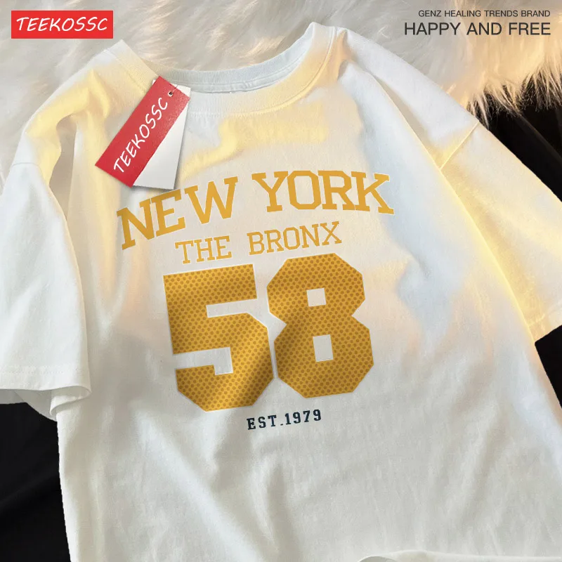 New York The Bronx Letter T-shirts Men Famous Baseball Team Shirt Cotton Summer Fashion Tee Unisex Casual Soft T-shirt Men Tops