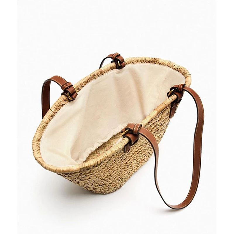 MEDIOW Bohemian Straw Tote Bags For Women Luxury Designer Handbag And Purses 2024 New In Natural Grass Braided Underarm Shoulder