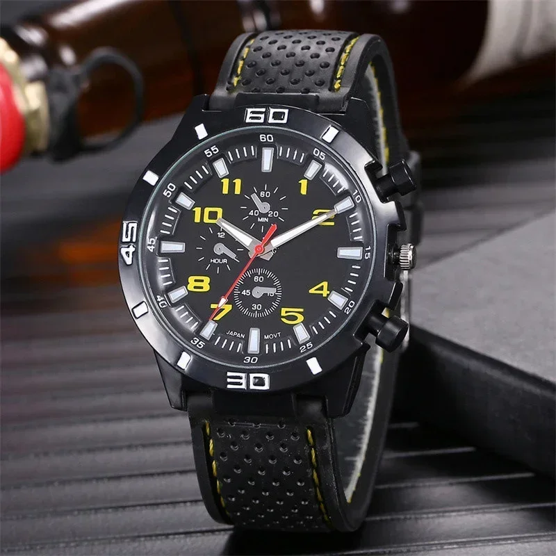 Fashion Brand Date Quartz Men Watches Luxury Male Clock Chronograph Silica Gel Sport Mens WristWatch Hodinky Relogio Masculino