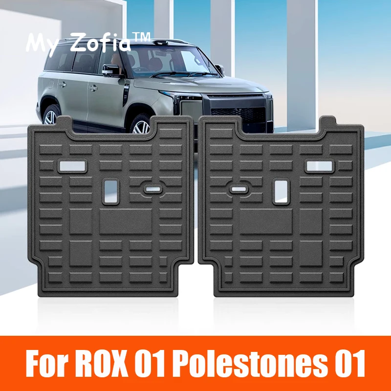 For ROX 01 Polestones 01 2023 2024 2025 Car TPE Floor Mats Cargo Liner Trunk Mat Seat Back Cover Waterproof Carpet Accessories