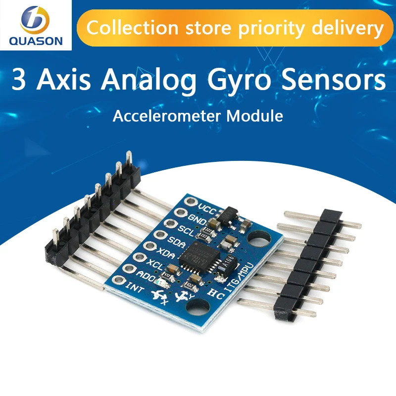 1Set IIC I2C GY-521 MPU-6050 MPU6050 3 Axis Analog Gyroscope Sensors + Accelerometer Module For Arduino With Pins 3-5V DC