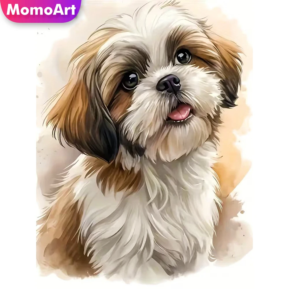 Momoart New Arrival DIY Diamond Mosaic Dog Animal Suitable for Beginners Diamond Painting New Arrival Home Bedroom Wall Artwork