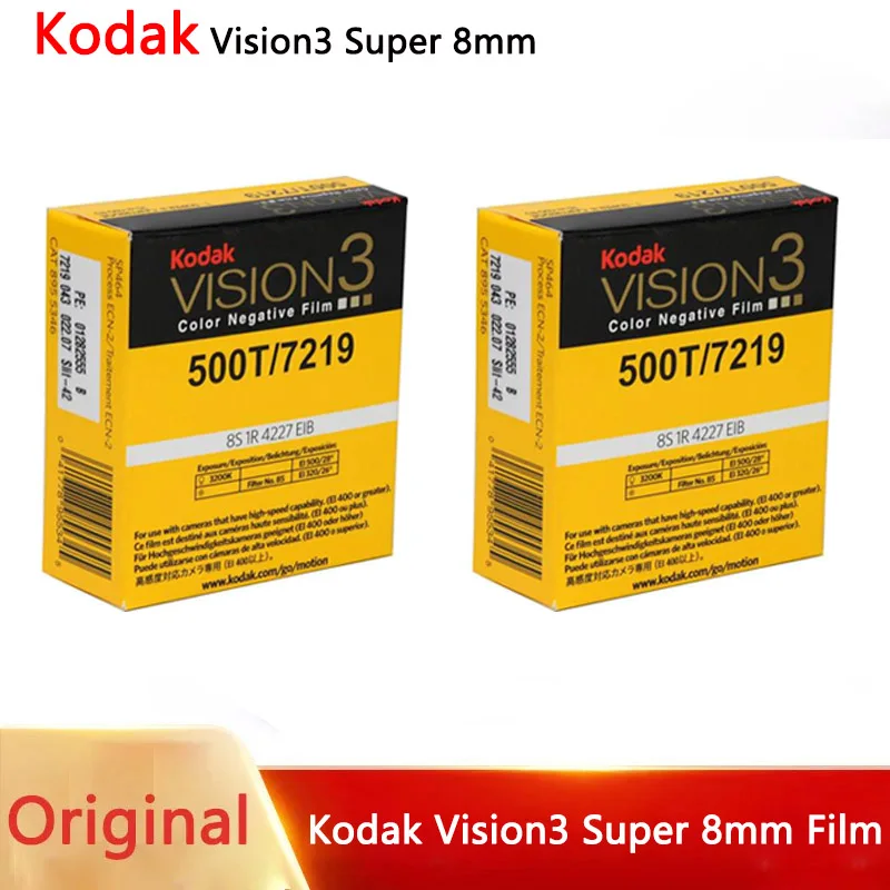 

Original 1 2 3 Packs Kodak Vision3 500T Super 8mm Movie Film Film Super 16mm Film 8 Colors Spot Date Fresh Sensitivity Film
