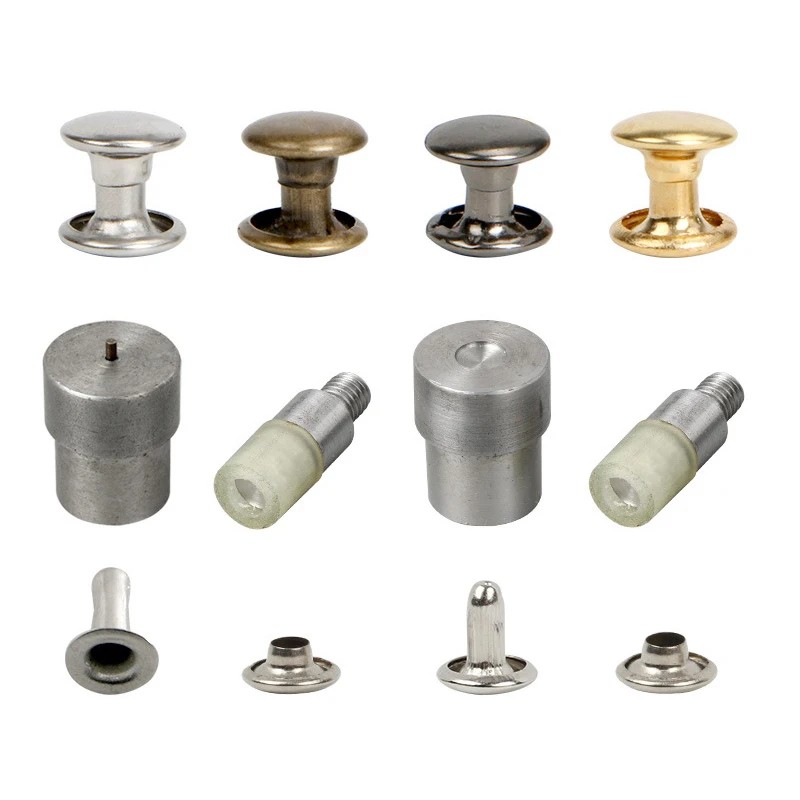 

Mushroom and Double-Sided Hat Nail Copper Rivet Hand Press Mold Metal Rivet Hand Knock Installation Tool TH-002