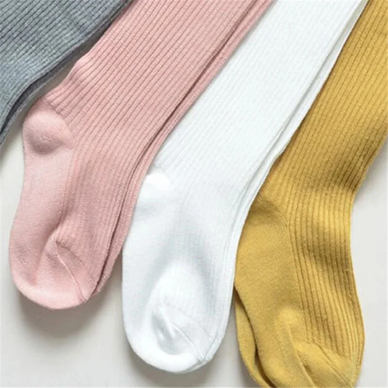 2 قطعة/المجموعة 0-9 سنوات الأطفال سراويل قطنية ربيع الخريف طفل الفتيات الأساسية بسيطة الرقص جوارب طويلة الرضع طفل محبوك الجوارب