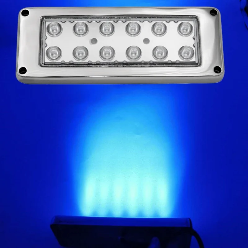 

Высокое качество 12 Вт 36 Вт 60 Вт SS316L RGB RGBW беспроводной пульт дистанционного управления IP68 12-15 В хвост морской яхты задний светодиодный подводный фонарь для лодки