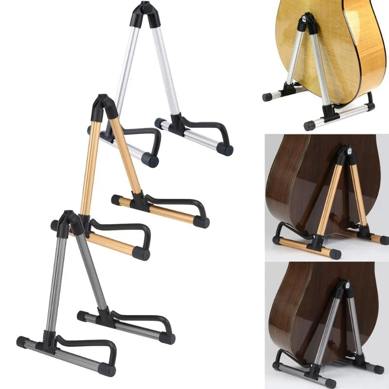 New Professional Electric Guitar Stand Universal Folding Stand A-Frame Musical Rack Holder Guitar Accessories