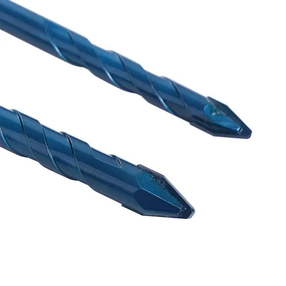 Set di punte per piastrelle triangolari ad alta durezza Set di fori di perforazione di precisione Trapano eccentrico Esagonale 6/8/10/12mm Punta da trapano per piastrelle Lastra di roccia