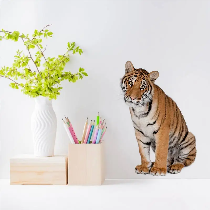 M435 heftige alte Tiger Tier Wanda uf kleber Toilette Wohnzimmer Schrank Kühlschrank Home Dekoration Aufkleber Aufkleber – Detail 3