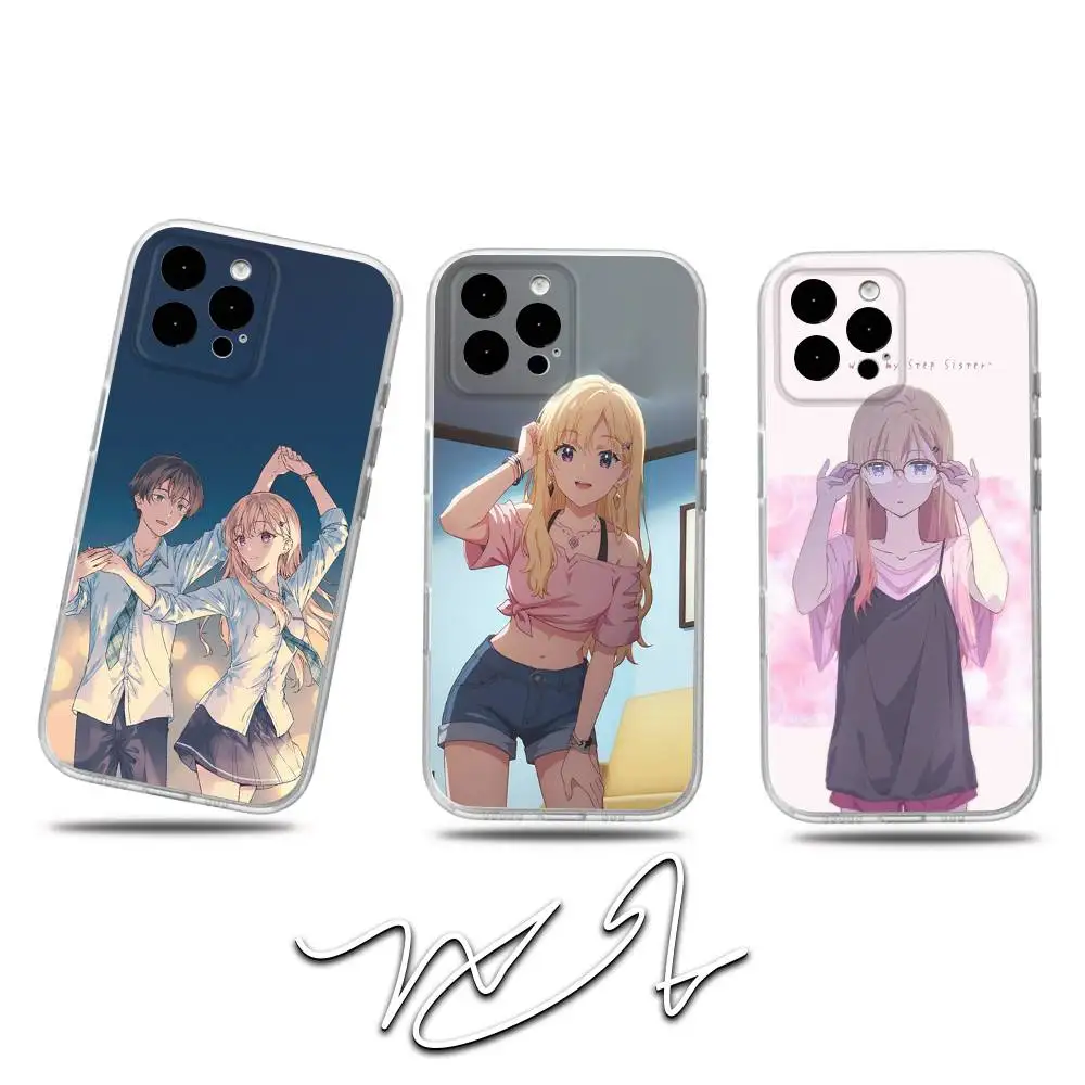 

D-Days with M-My Stepsister Phone Case For iPhone 17,16,15,14,13,12,11 Pro,Max,Plus,X,XS,XR,SE4,E Mini Transparent Soft Cover