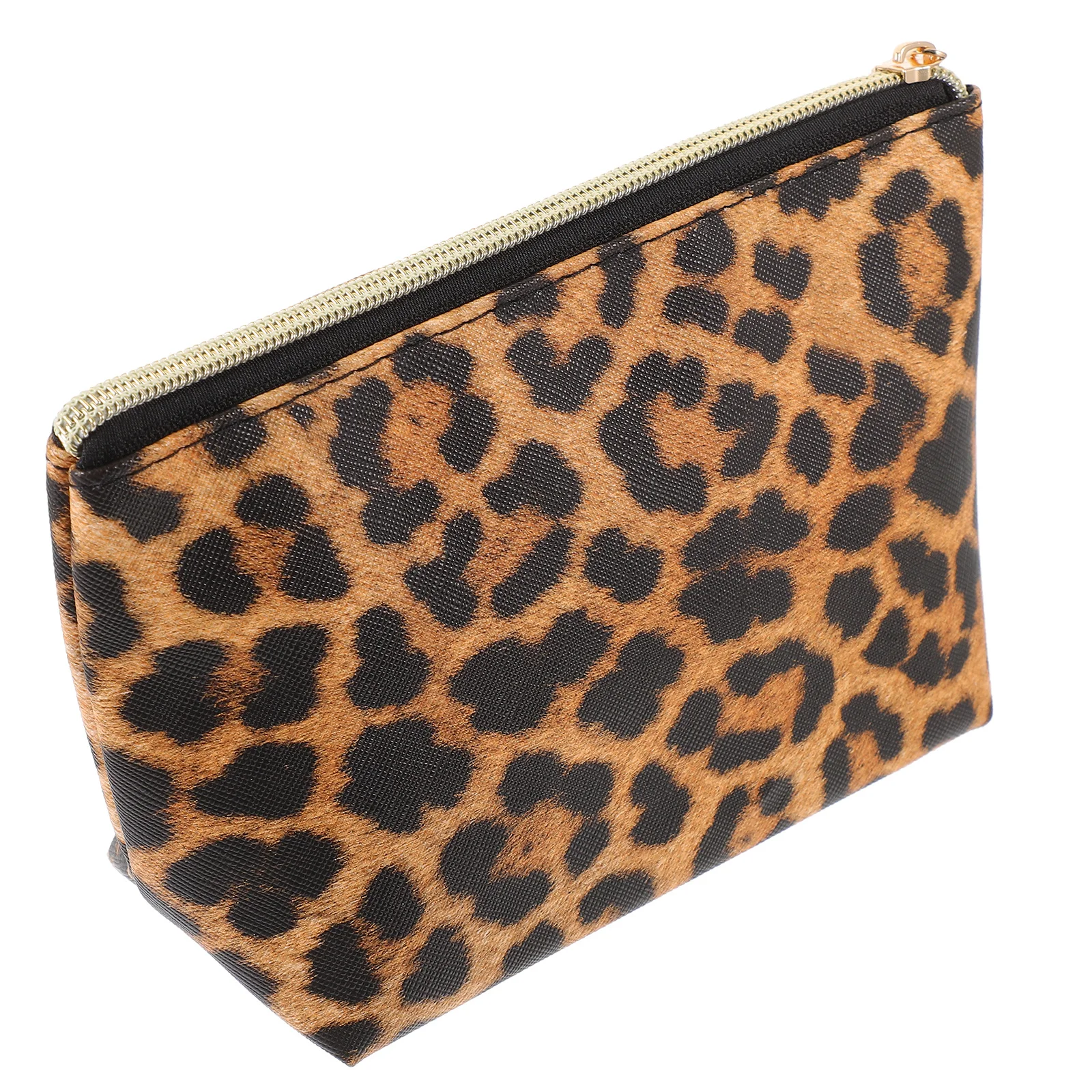 

Makeup Bag For Women Leopard Print Portable Travel Toiletry Organizer Pouch Zipper Closure Storage Bag