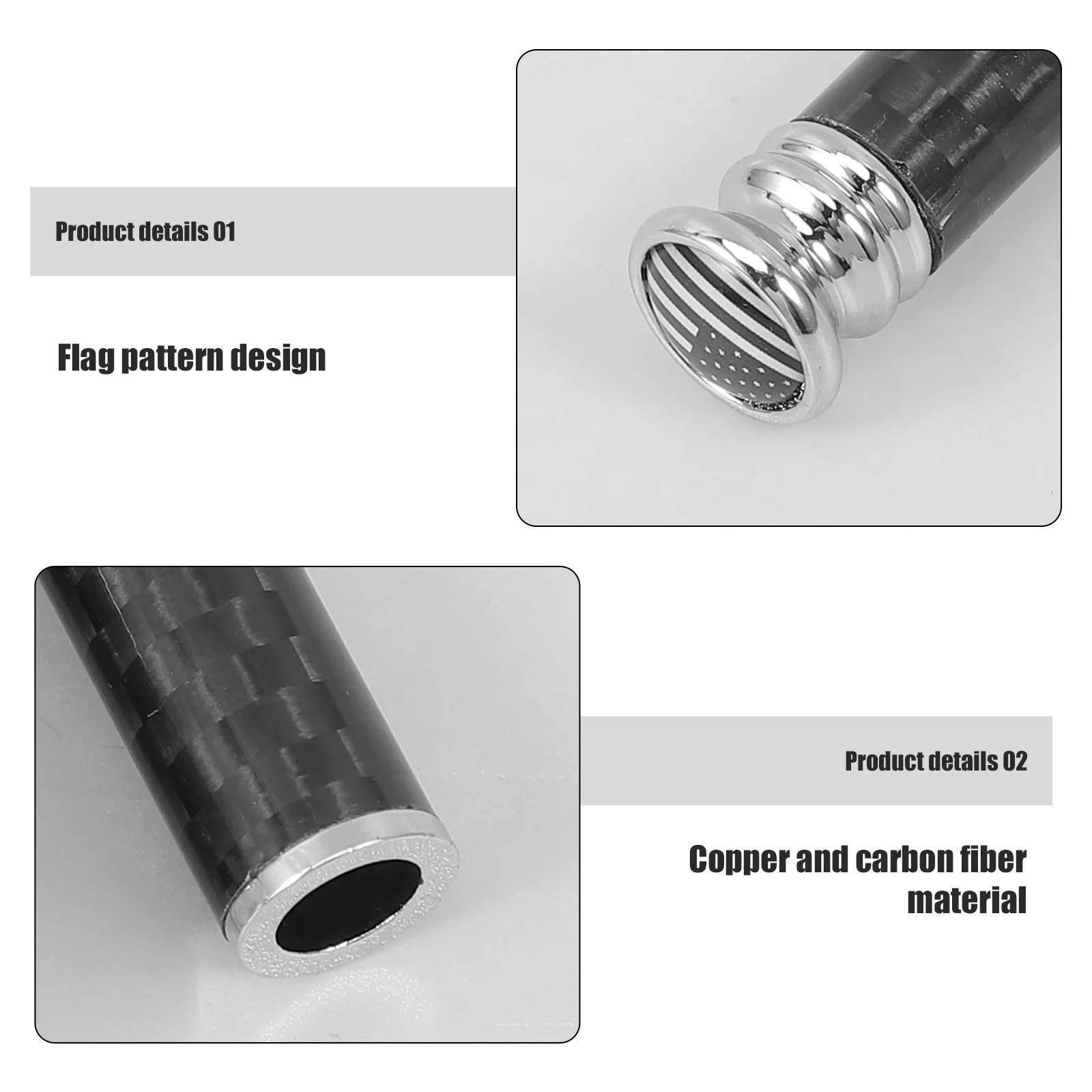 

4Pcs Car Door Lock Pull Pin Knob Interior Universal Parts Accessories Carbon Fiber Handle American Flag Design Lightweight