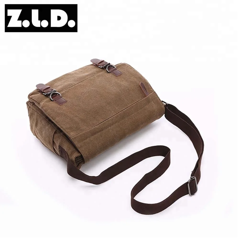 Imagem -03 - Bolsa de Mensageiro de Lona Vintage para Homens Bolsa de Ombro Tiracolo Casual Negócios Viagem Retro