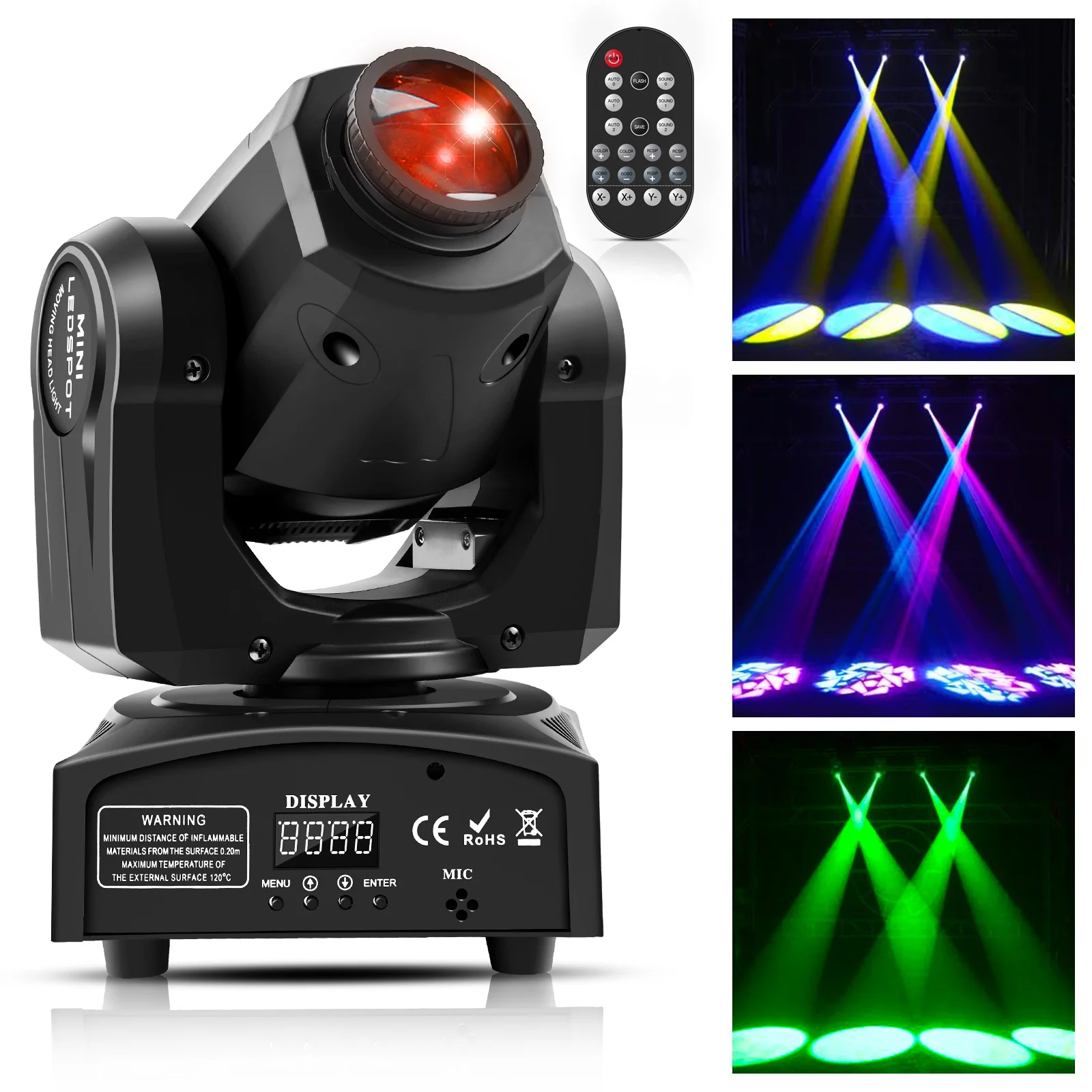 Imagem -02 - Gobo Moving Head Beam Dmx Stage Lighting Effect Led Projection Light para dj Disco Ktv Festa Casamento Feriado Bar Clube 50w